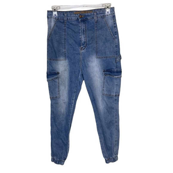 VIP Jeans Stretchy Carpenter High Waist Joggers - Picture 1 of 7